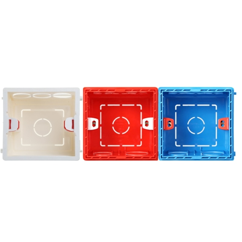 Type 86 Mounting Back Box Wall Switch Socket-Plug Single Switch White Bottom Box