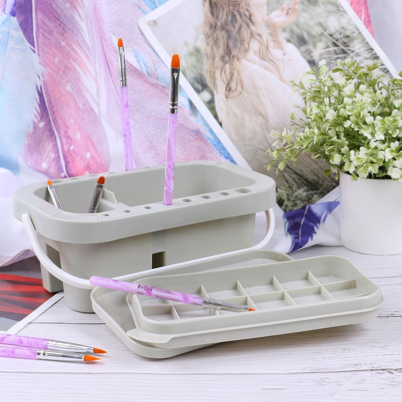 Brush Washing Bucket Multifunction Pen Barrel Brush Holder Washer Art Supply