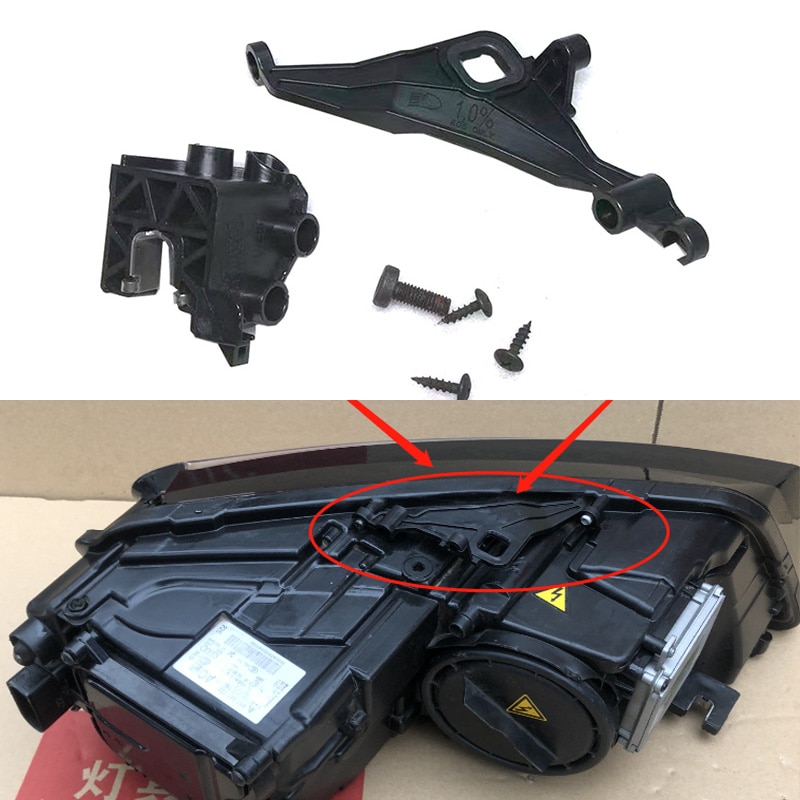 For AUDI A8 D4 D5 S8 A8L 2011-2018 4H0998121 4H0998122 Headlight Repair Kit Parts Protect Ring Black Plastic Bracket