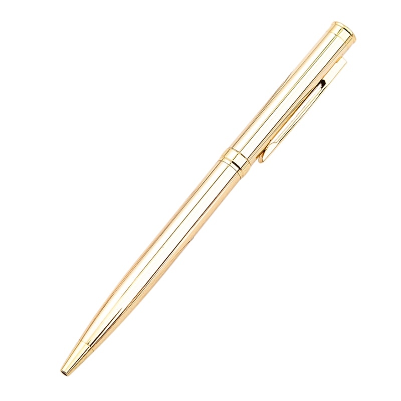 Metal Ballpoint Pen Stainless Steel Rotating Ball Pen For School Office Bright Writing Point 1.0Mm