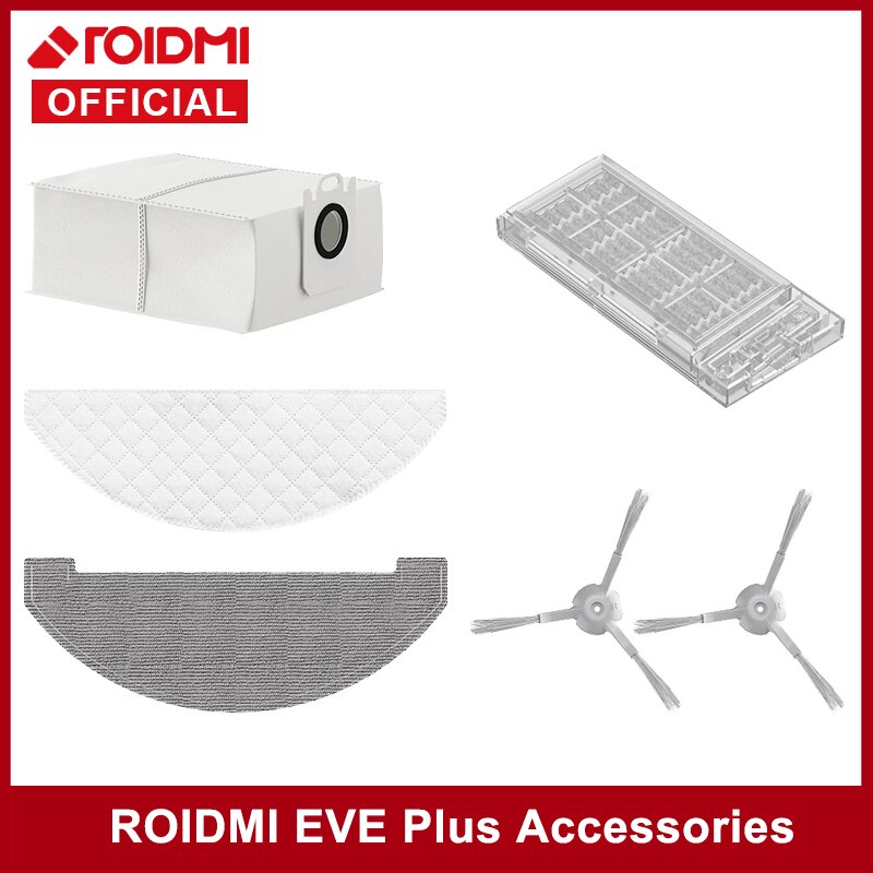 Original ROIDMI EVE Plus Vacuum Cleaner Parts Dust Bag Disposable Wipes Repetitive Wipes Accessories