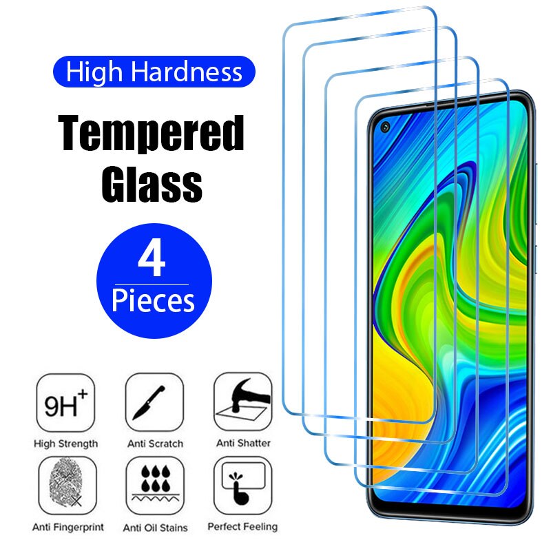4PCS Protective Glass For Redmi Note 12 11 11S Pro Plus 10 9 10S 9S 8 7 Screen Glass For Xiaomi Redmi 10 10C 9 9C 9A Film