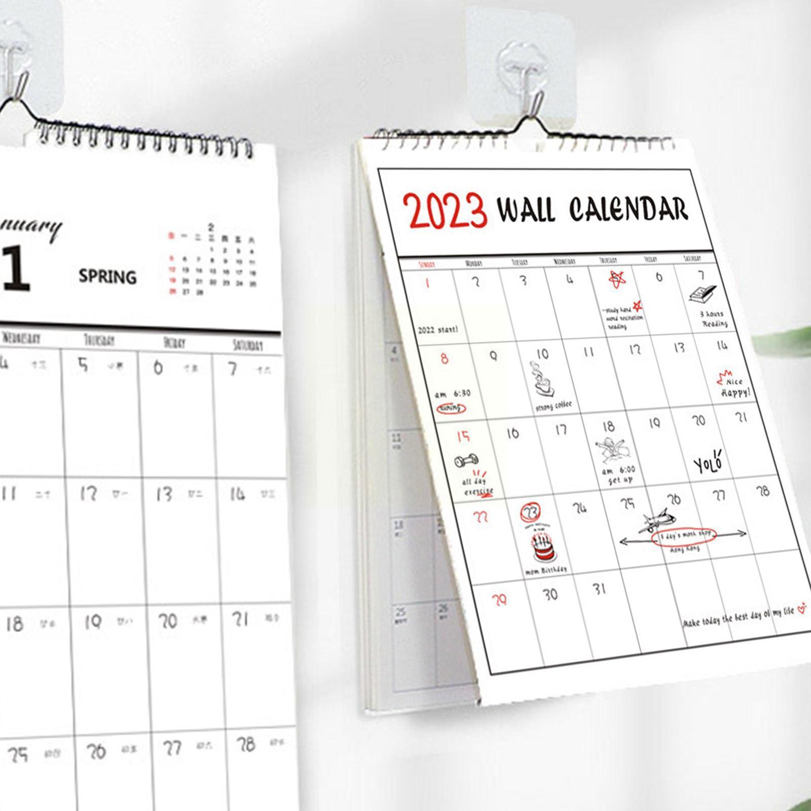 2023 Simple Wall Calendar Weekly Monthly Planner Note Home Hanging Daily Wall Agenda Planner Calendar Organizer Schedule Of Y0g8