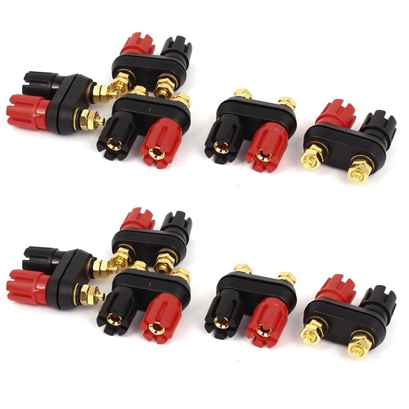 Speaker Amplifier Dual Binding Post Banana Plug Socket Connectors 10Pcs