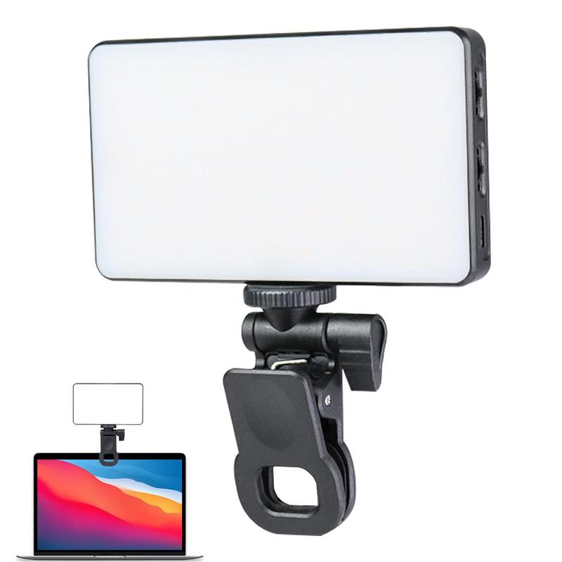 LED Video Light Rechargeable LED Selfie Fill Light With Clip Video Conference Lighting Kit For Computer/Laptop
