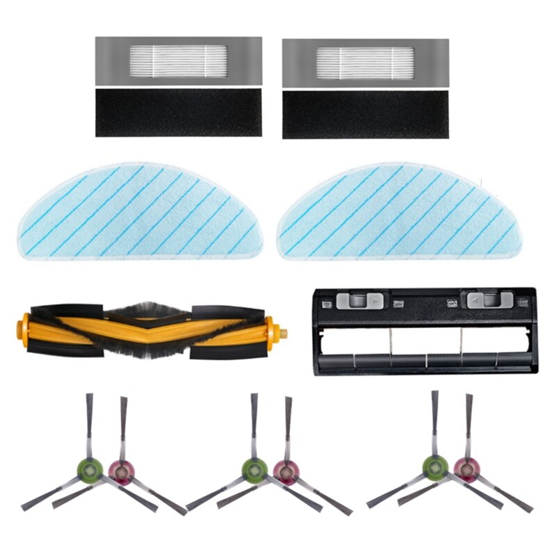 Sweeper Main Brush Main Brush Cover Side Brush Hepa Filter Mop Accessories Kit For Ecovacs Ozmo T9