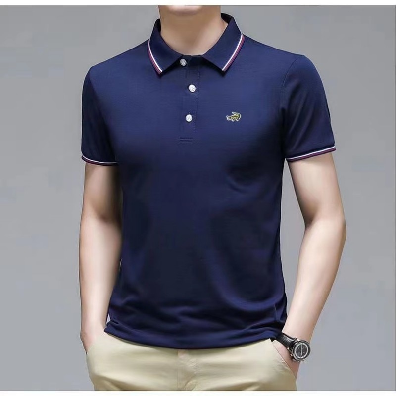 Summer Brand Embroiderey Polo Shirt High Quality Men's Short Sleeve Breathable Top Selling Business Casual Polo-shirt for M