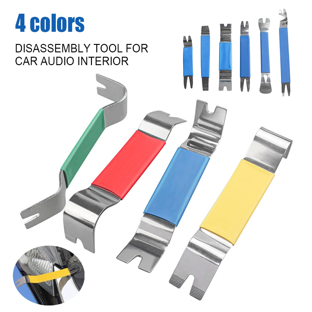 Auto Car Trim Removal Kits Stainless Steel Car Audio Trim Repair Tools Car Interior Seesaw Conversion Plastic Grip Panel Remover