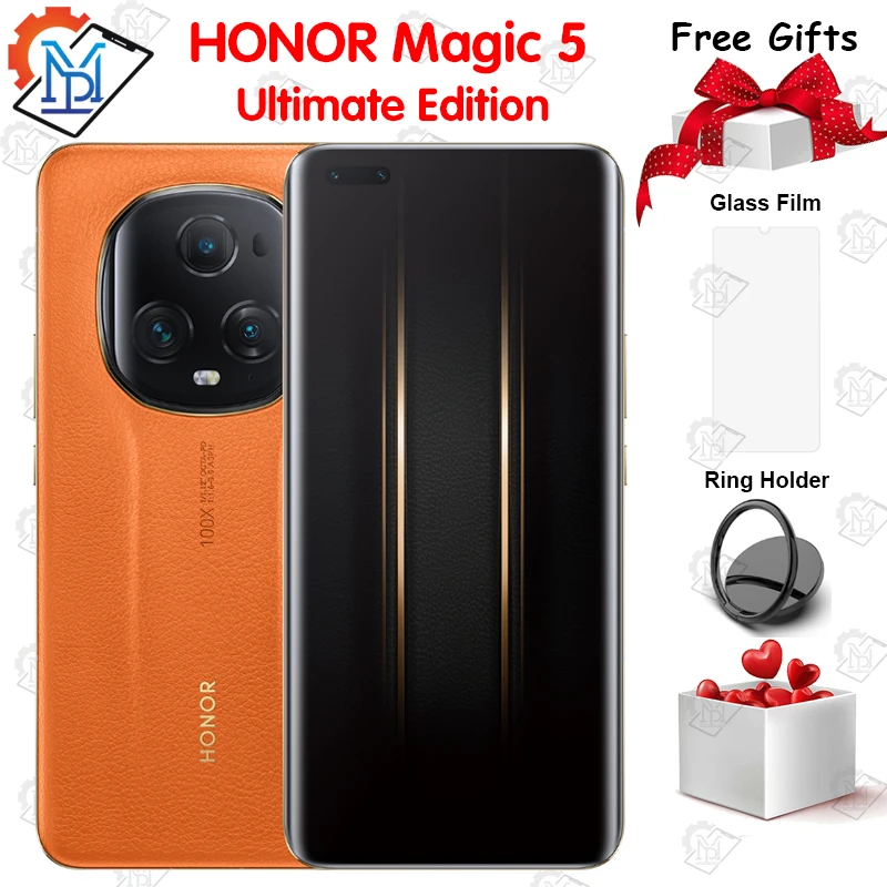 2023 Original HONOR Magic 5 Ultimate Edition 5G Mobile Phone 6.81" 120Hz Screen Snapdragon 8 Gen 2 IP68 Dust/Water Smartpho