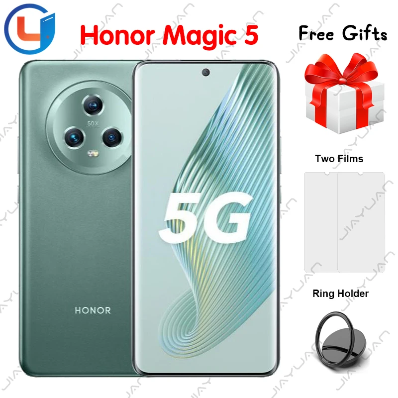 2023 Original Honor Magic 5 5G Mobile Phone 6.73" 120Hz OLED Screen Snapdragon 8 Gen 2 MagicOS 7.1 Battery 5100mAh Smartpho