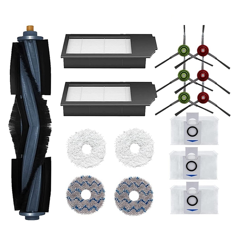 Replacement Accessory Set For ECOVACS X1 Omni / X1 Turbo Robot Vacuum Including Main Brush Side Brushes