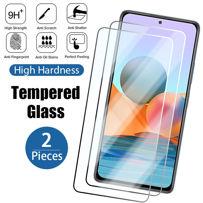 2PCS Screen protector for Redmi note 11 10 Pro Max 9 8 7 11T 11S 10S 9T 9C 5G Tempered glass for Redmi 10 9 8 7 glass