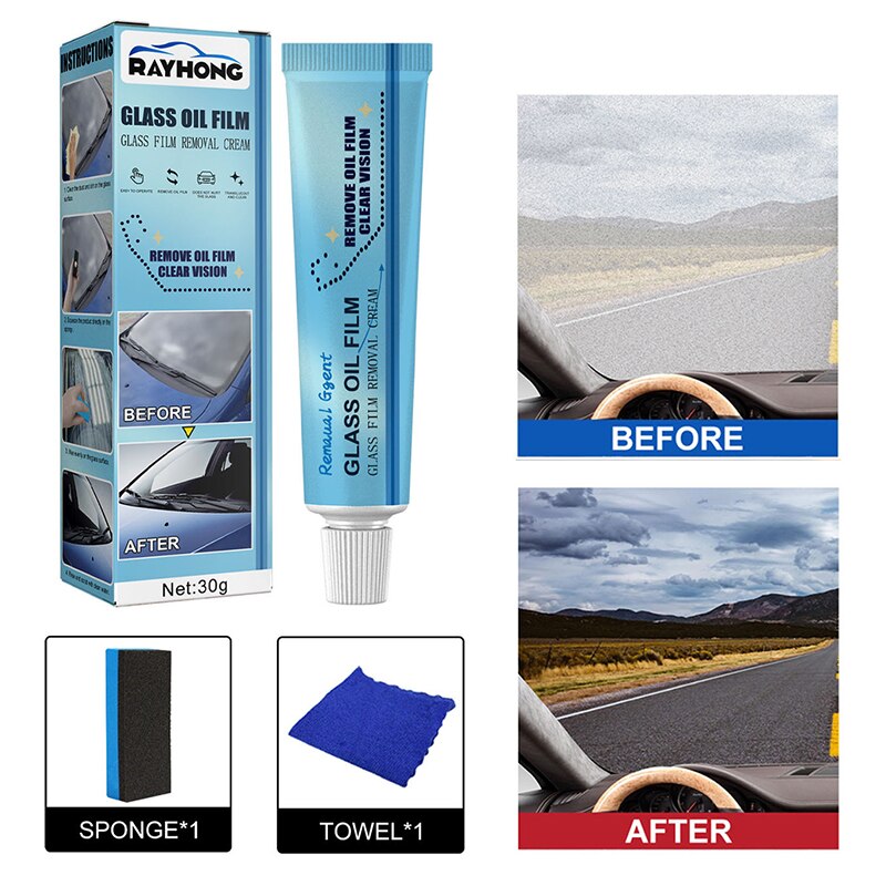 30G glass oil film remover car front windshield window decontamination and rainproof oil film removal