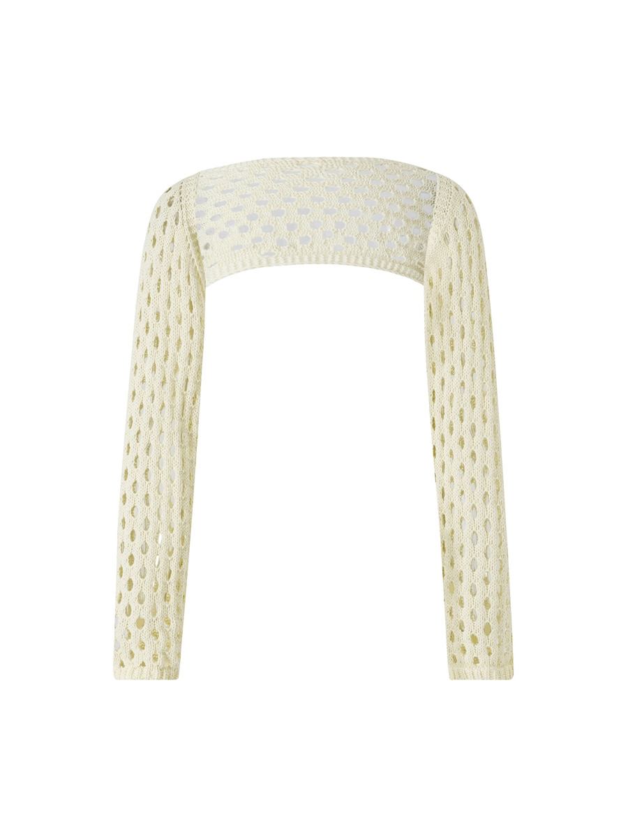 Women Open Front Knitted Cardigan Sweater Long Sleeve Arm Warmers Shrug Ribbed Knit Cropped Sweater Bolero Outwear