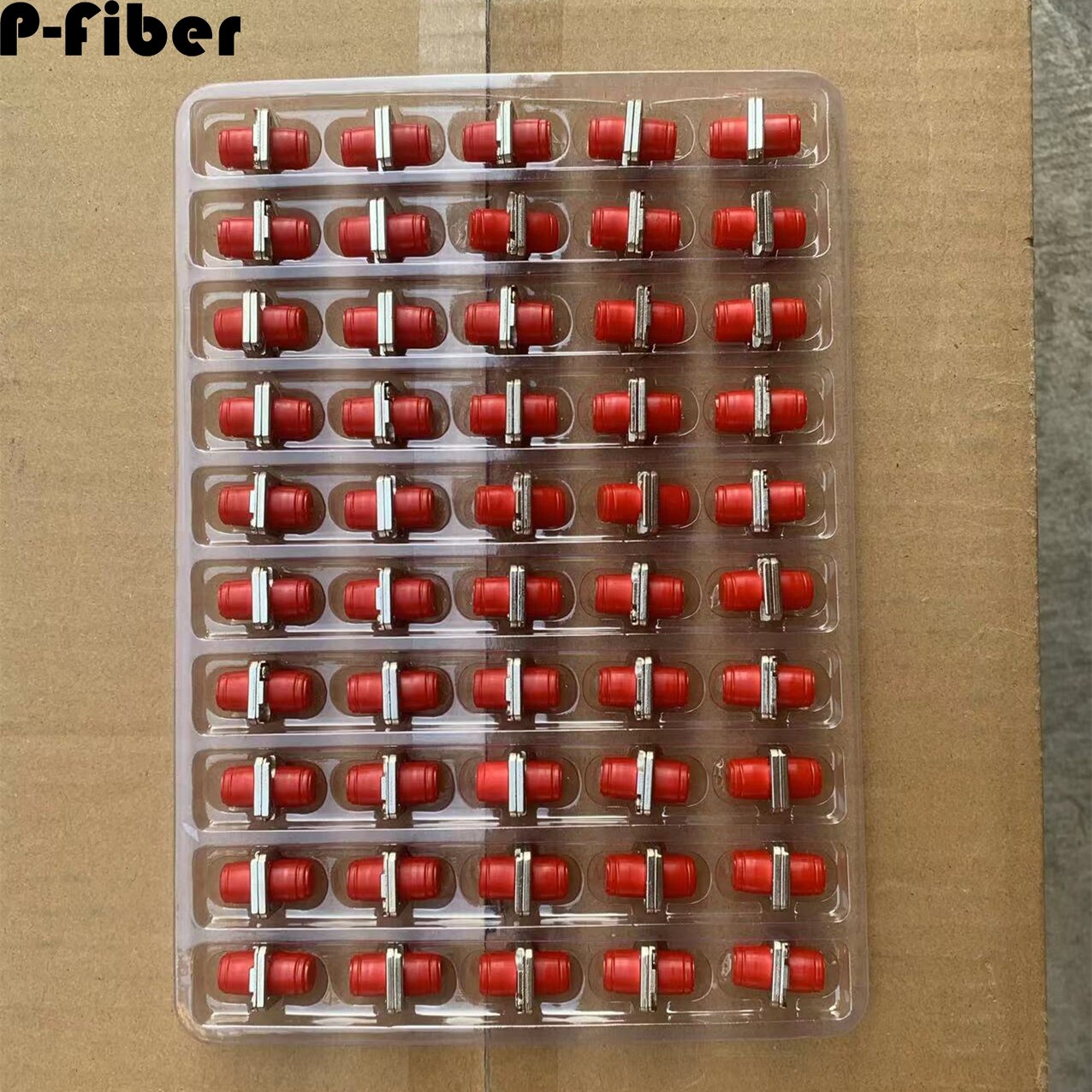 5pcs FC adapter square type split optical fiber connector FC/UPC ftth coupler two body welded SM MM high quality P-FIBER