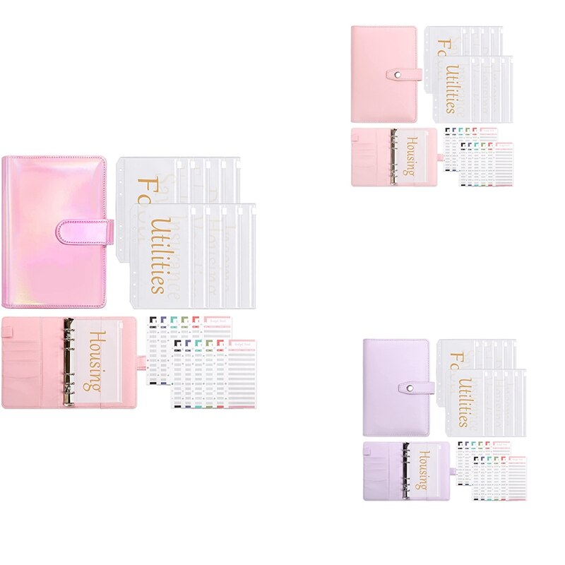Budget Binder With Zipper Envelopes,Cash Envelopes For Budgeting,Money Organizer For Cash,Money Envelopes Budget Sheet