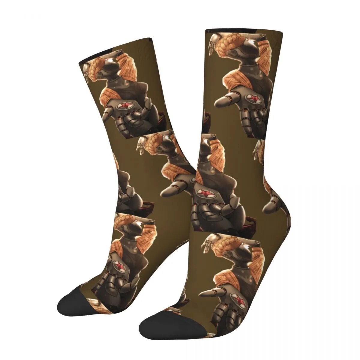 Vintage Novelty Crazy Men's Socks Atomic Heart USSR Game Unisex Harajuku Pattern Printed Funny Novelty Crew Sock Boys Gift