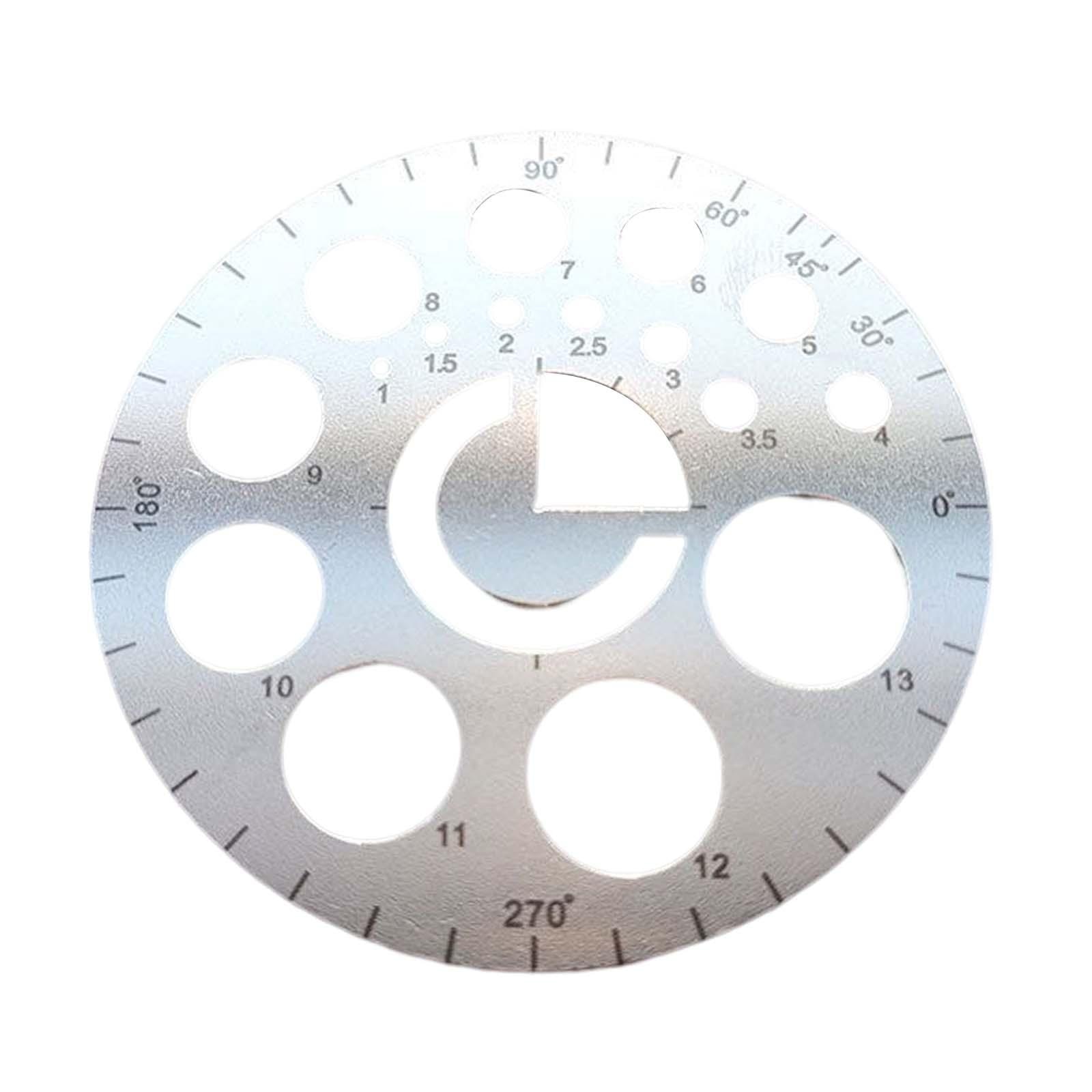 Round Leather Cutting Tool 6cm Stainless Steel Round Ruler Circle Template Circle Ruler Leather Projects for Circle Drawing