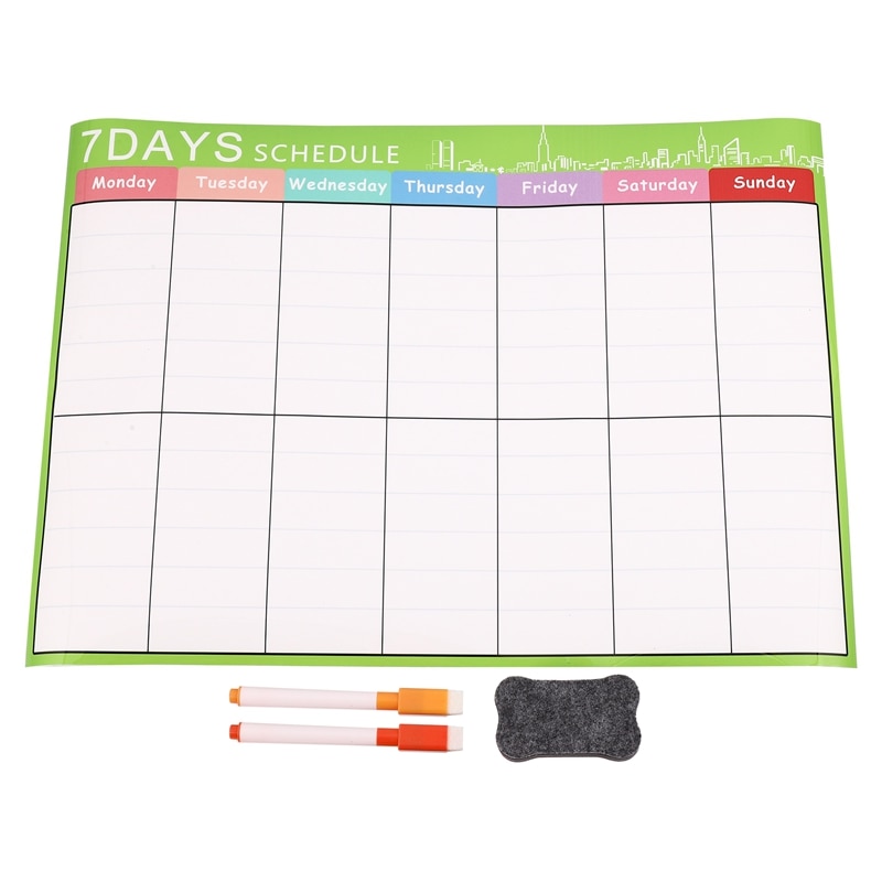 Kids Magnetic Dry Erase Planner Board For Refrigerator A3 Magnetic Whiteboard Family Organize To Do List Toy Gifts