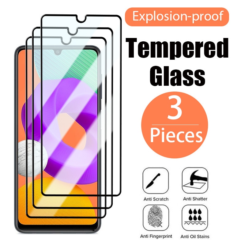 3PCS Full Cover Tempered Glass For Samsung Galaxy A51 A52 S21 FE 5G Screen Protector on Samsung A12 A22 5G glass