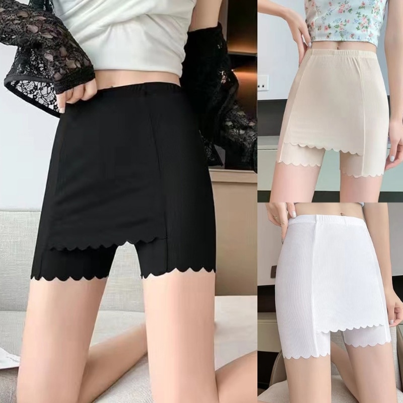 L93F Women Slip Shorts for Under Dresses Seamless Boyshorts Panties Anti-Chafing Underwear Shorts Thigh Slimmer Safety Shorts