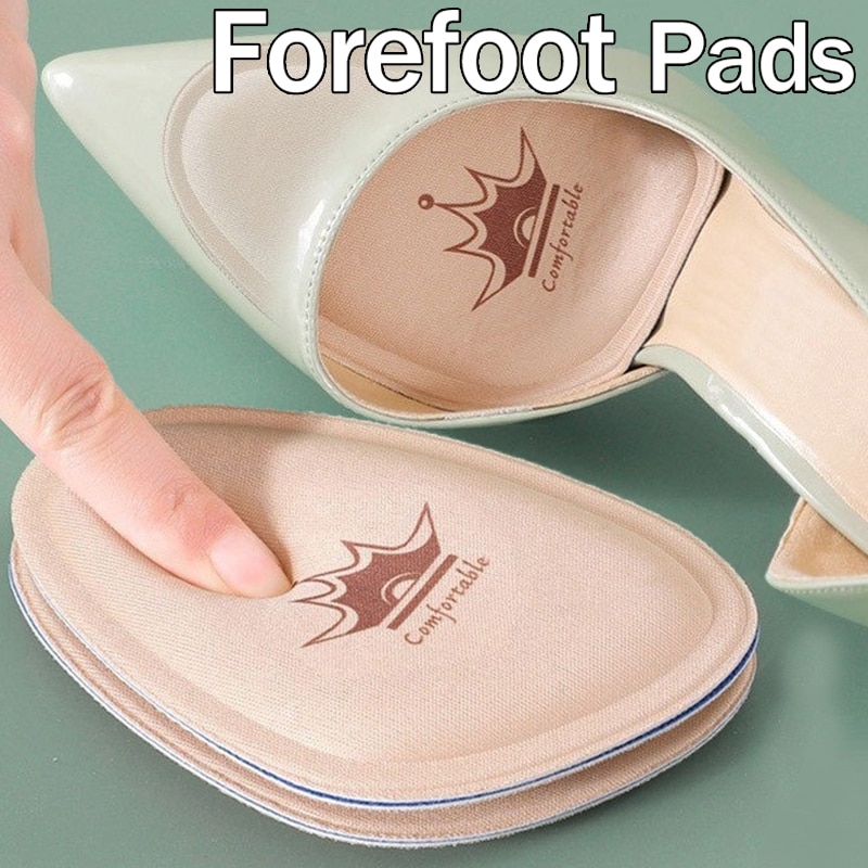 2Pcs Forefoot Insert Half Insoles for Women High Heels Shoe Size Adjust And Non-Slip Foot Pads for Shoes Comfort Cushion Padding