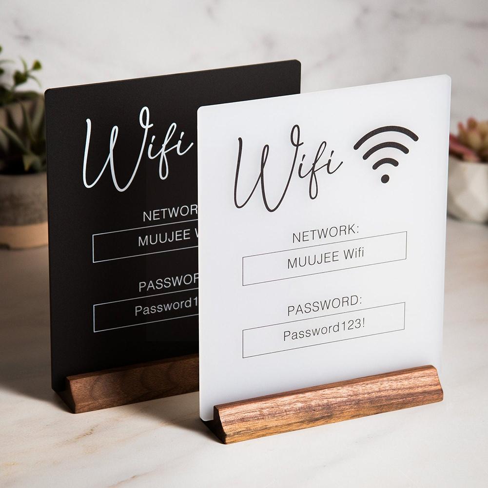 Acrylic Wifl Board Public Place Identification Sticker Password House Account Shop Board Handwritten And Wifi Notice Identi D9e2