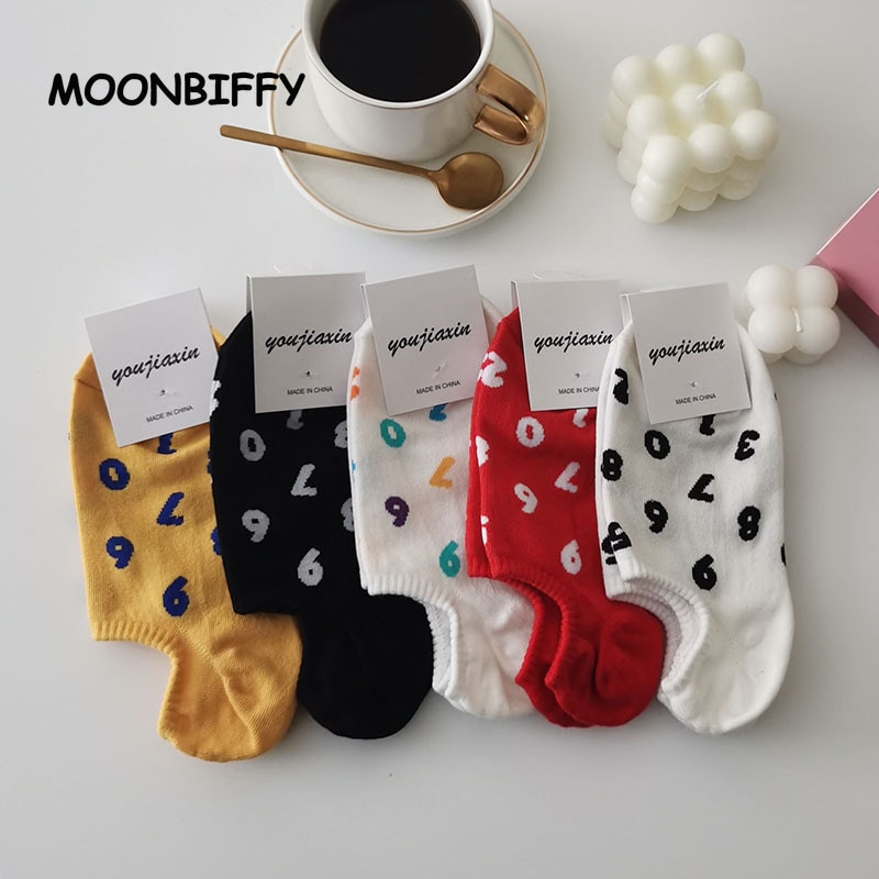 Socks Women Female Girls Invisible Soft Cotton Casual Fashion Short Ankle Socks Slippers Summer Gifts Harajuku Kawaii Cute Sock