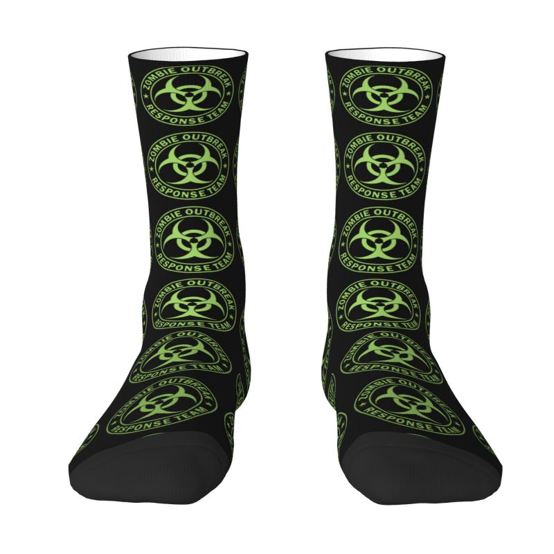 Zombie Outbreak Mens Crew Socks Unisex Fun Spring Summer Autumn Winter Dress Socks