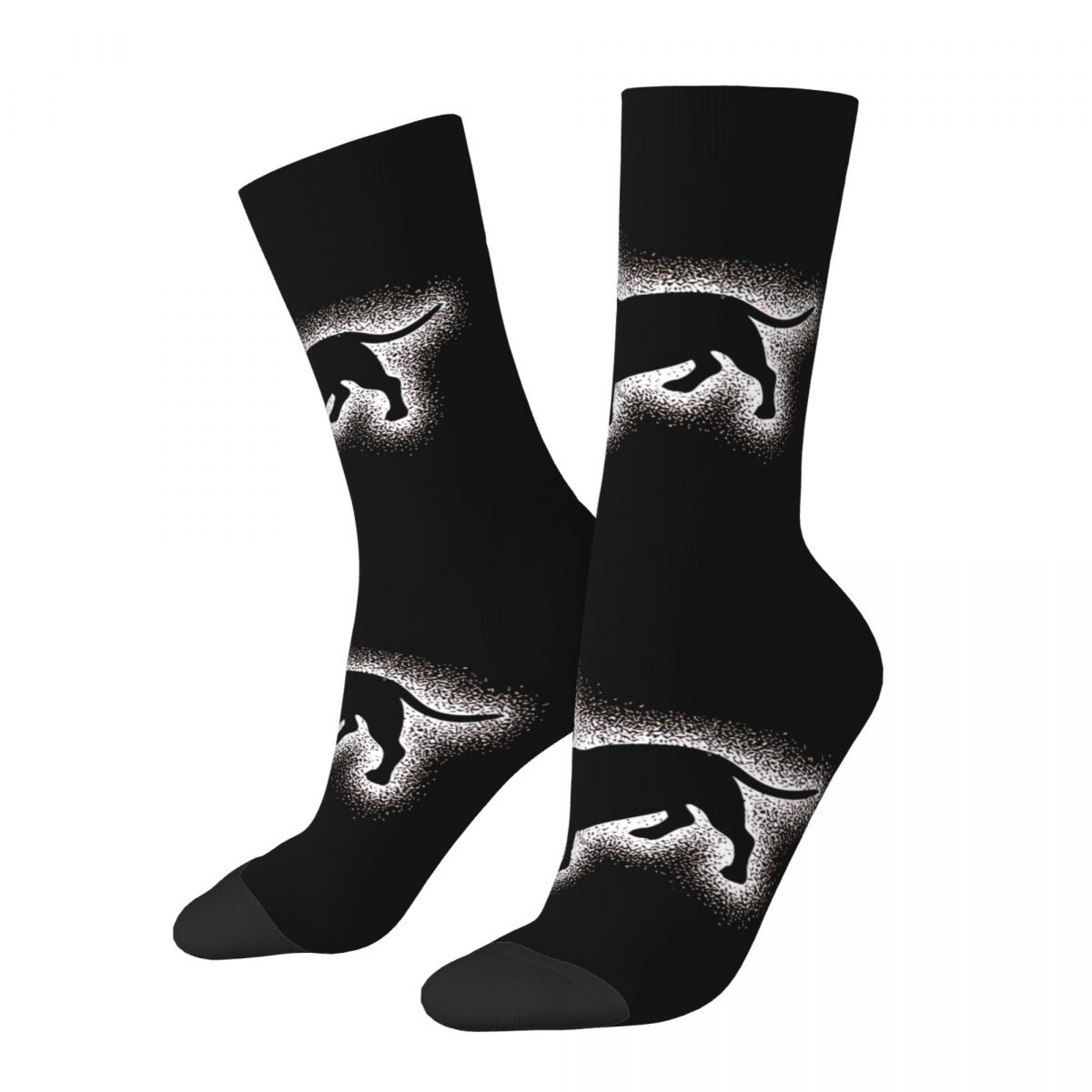 Hip Hop Retro Splatter Crazy Men's Socks Dachshund Pet Dog Unisex Harajuku Seamless Printed Happy Novelty Crew Sock Boys Gi