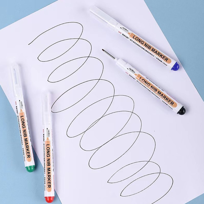 Long Head Marker Pen Deep Hole Firm Pen Bathroom Woodworking Decoration Multi-purpose Deep Hole Marker Pen Tools