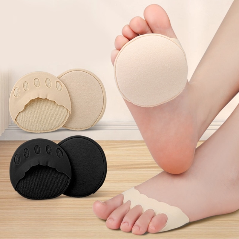 1 Pair Invisible Forefoot Pads Cushions High Heels Shoes Half Insoles Five-Finger Toe Pad Inserts Non-Skid Toeless Half
