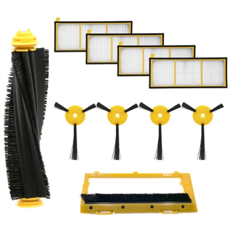 Robot Vacuum Cleaner Filter Elements Rolling Brush Filter Screen Accessories Kit For Shark RV700 RV720 RV750 RV755