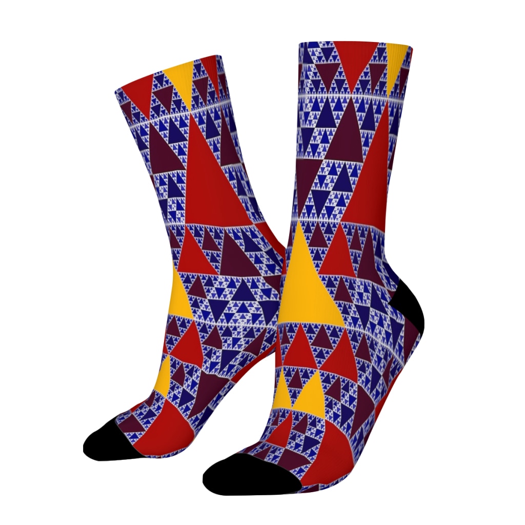 Sierpinski Triangle 2015 009 Straight Socks Male Mens Women Spring Stockings Polyester Harajuku