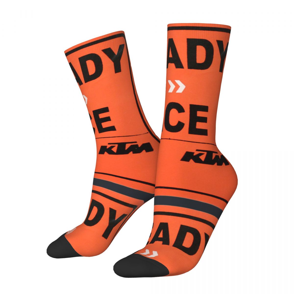 Funny Happy Men's compression Socks Retro Harajuku Ready To Race Hip Hop Novelty Casual Crew Crazy Sock Gift Printed