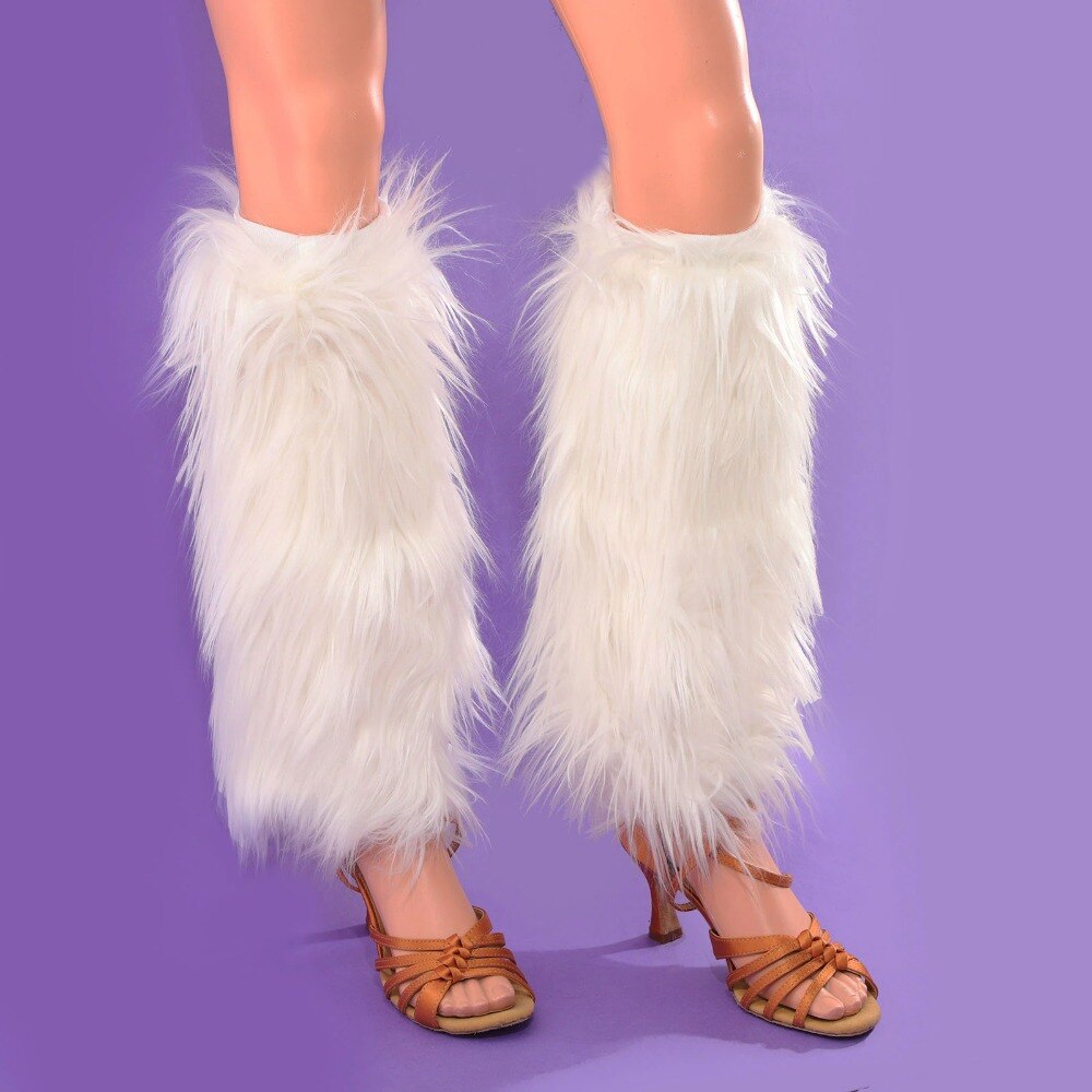 Faux Knee-length White Fashion Faux Fur Sock Warm Sock Leggings Leg Warmer