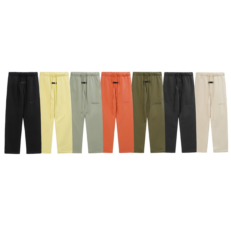 Essentials Flocking Letter Pants Men Women Hip Hop Streetwear Sweatpants High Quality Terry Drawstring Pants Fashion Casual Pant