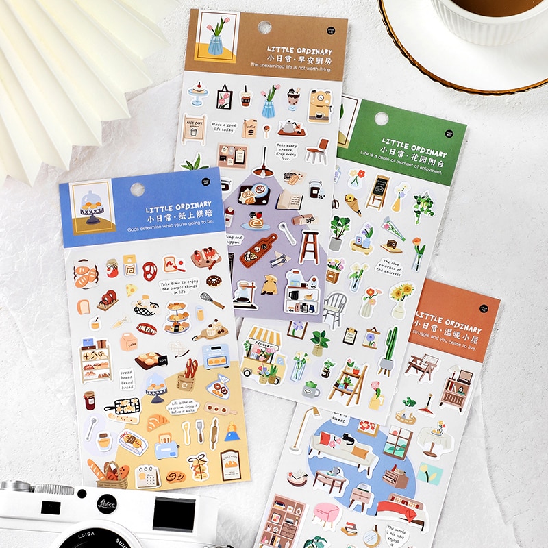 Card Lover 1 Sheet [Good Daily Series] Vintage Journal Stickers Washi Paper Sticker Paper Scrapbooking Material Scrapbook Kit