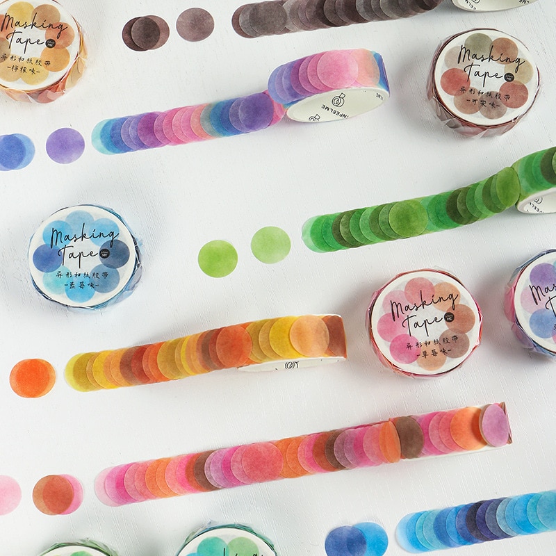 Card Lover 100 Pcs Fruit Candy Series Masking Tape Dots Washi Paper Stickers Scrapbooking Journal Stationery