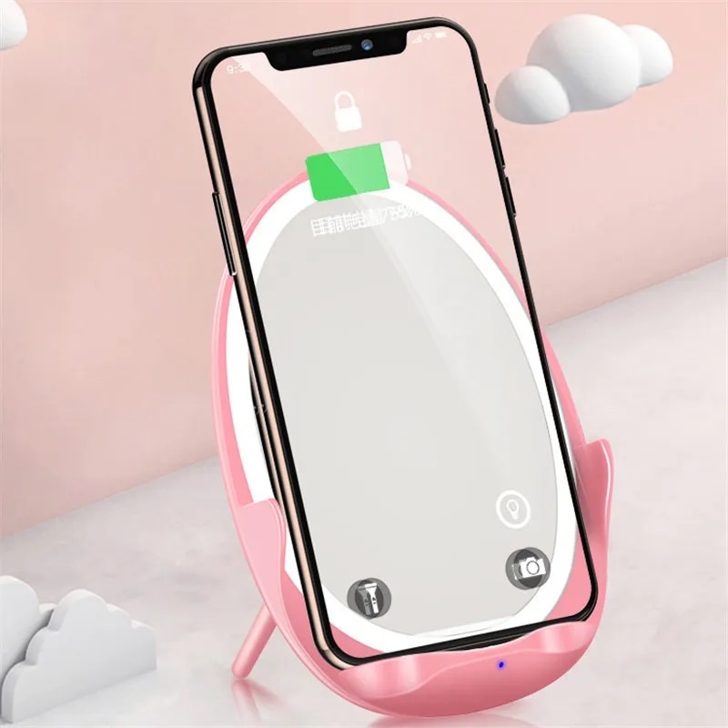 Wireless Chargers for Iphone 11pro 12 13promax Samsung Xiaomi Huawei Vertical Mobile Phone Stand Fill Light Fast Charging