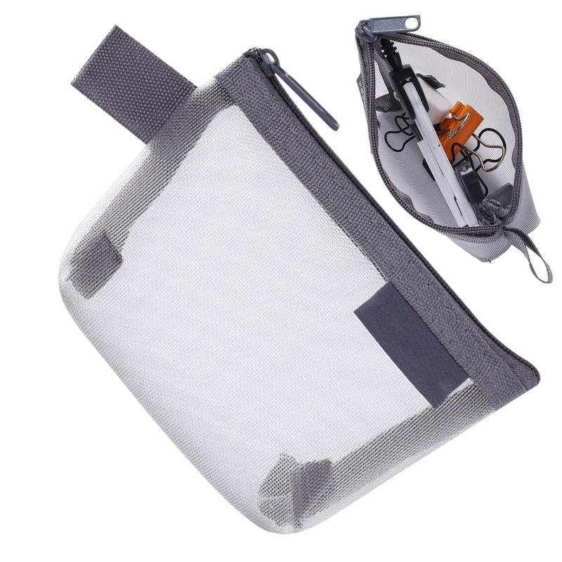 Mesh Storage Bag Three-Dimensional Triangular Mesh Coin Small Nylon Multifunctional Pouch Case Large-Capacity For Credit Cards