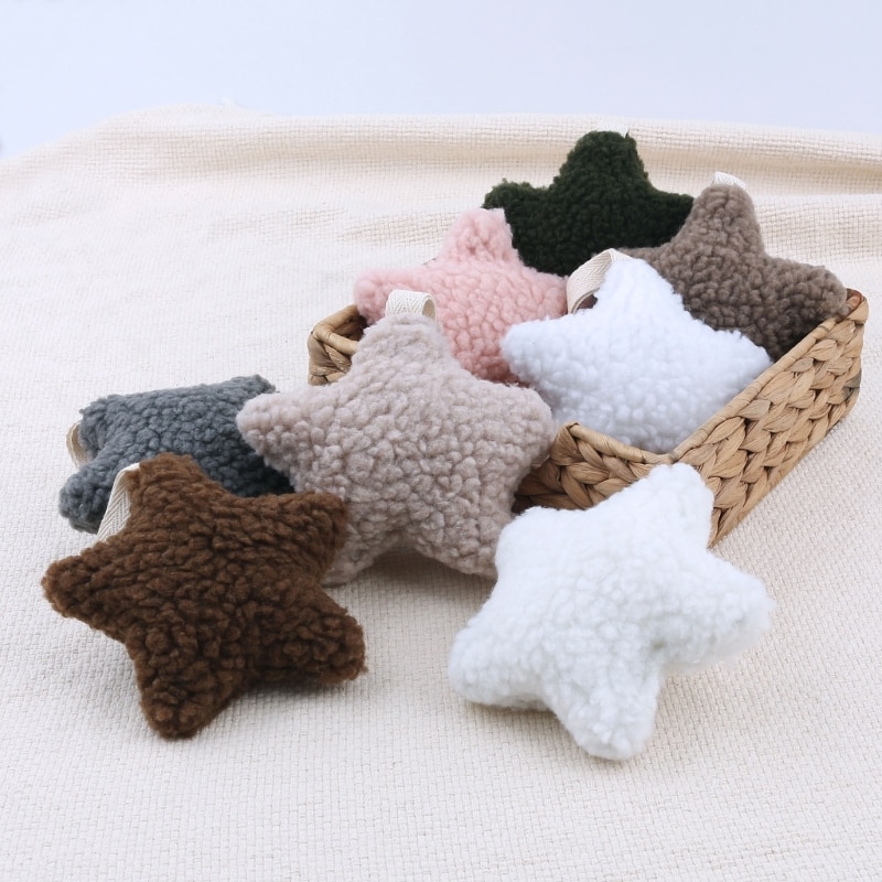 Pacifier Chain Plush Pendant Nipple Lanyard Anti-Lost Soother Clip Stuffed Star Ornament Baby Crib Accessory Nursing Toy A2UB