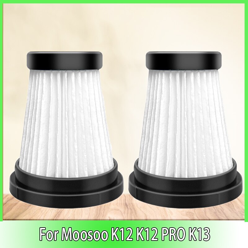 2 PCS Hepa Filter for MOOSOO K12, K12 Pro, K13 Cordless Vacuum And Foxnovo13KPA Handheld Vacuum Cleaner Replacement Accessories