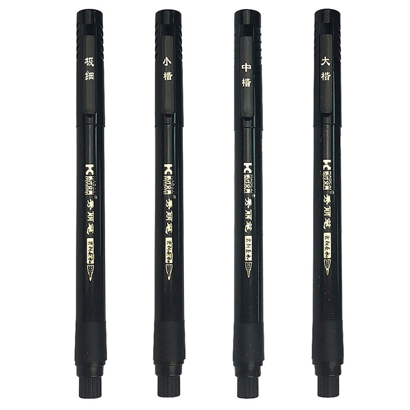 Calligraphy Brush Pen Refillable with Black Ink Lettering Pens Chinese Character Writing Art Marker School Supplies Stationery