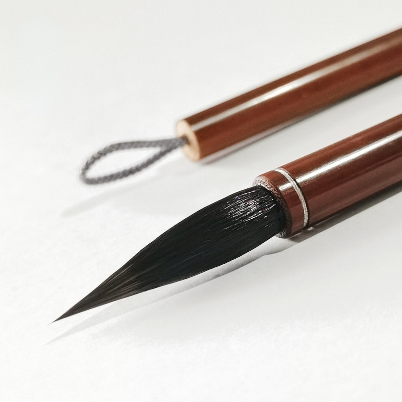 Rabbit Hair Brush Professional Chinese Slender Gold Script Running Cursive Calligraphy Brush Meticulous Painting Fine Line Pen