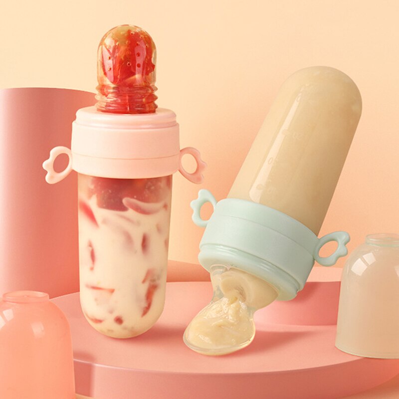 Baby Food Feeding Pacifier Bottle Infant Rice Cereal Bottle Fresh Fruit Vegetable Bite Bag Children Silicone Teether