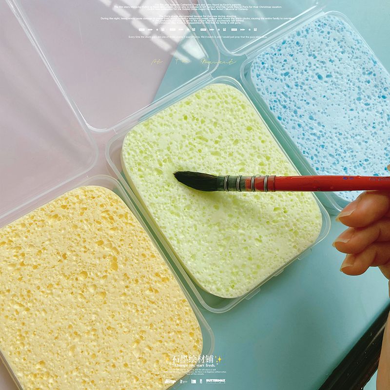 Art watercolor painting sponge box moisturizing special chalk strong absorbent sponge wash pen suction pen.