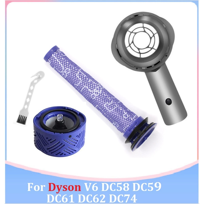 Replacement Accessories For Dyson V6 DC58 DC59 DC61 DC62 DC74 Vacuum Cleaner Parts Motor Rear Cover Rear Pre-Filter