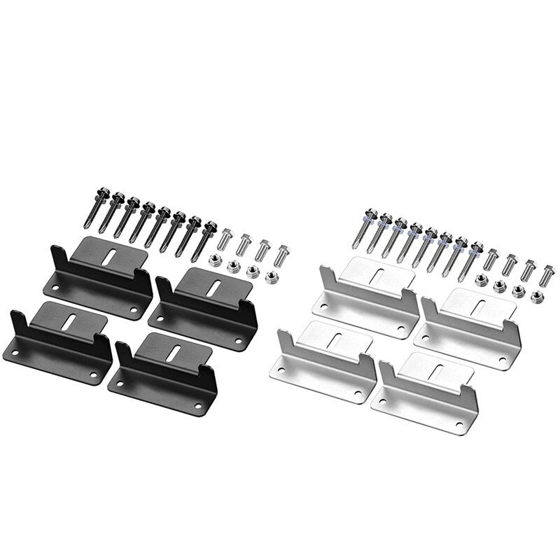 Solar Panel Mounting Z Bracket Solar Power Panel Brackets Roof Solar Panel Holder For RV, Boat, Caravans, 4 Pack