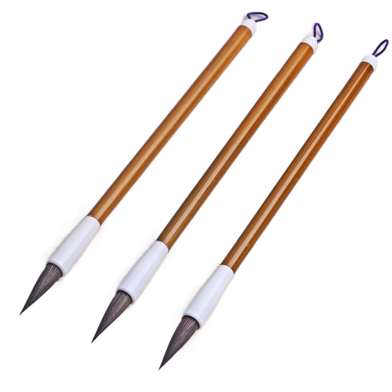 Purple Rabbit Hair Brush Pen Small Regular Script Running Cursive Brushes Chinese Calligraphy Brush Pen Painting Caligrafia Pen